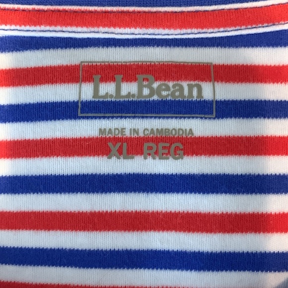 L.L. Bean Striped Shirt in Red, White, and Blue - Picture 5 of 7
